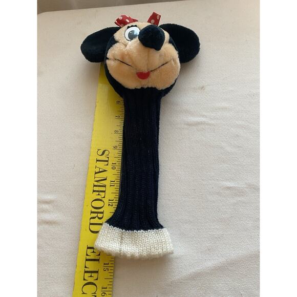 Vintage MINNIE MOUSE GOLF CLUB Plush HEADCOVER Disneyland Knit Cover Bow No Tag - Picture 3 of 6